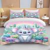 10 Size Cartoon Koala Print 3PCS 1Quilt Cover 2Pillow Cases Bedding Set Duvet Set Comforter Bed Set Queen King Size Home Textile