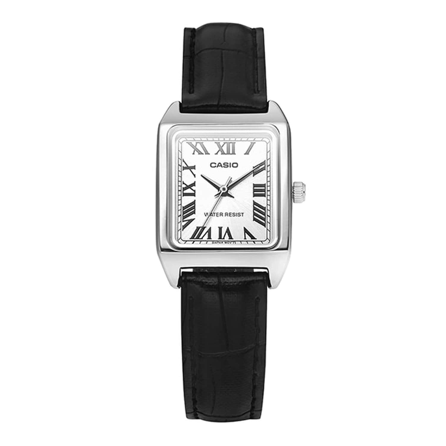 [Casio] LTP-V007L-7B1UDF (LTP-V007L-7B1) Аналоговые квадратные женские кожаные часы Suneung для студентов