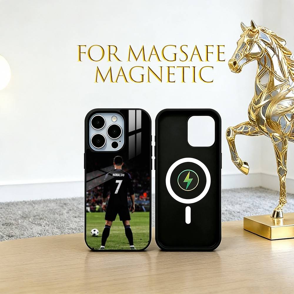 Cristiano Ronaldo Phone Case For iPhone17,16,15,14,13,12,11 Plus,Pro Magnetic with Magsafe Wireless Charging