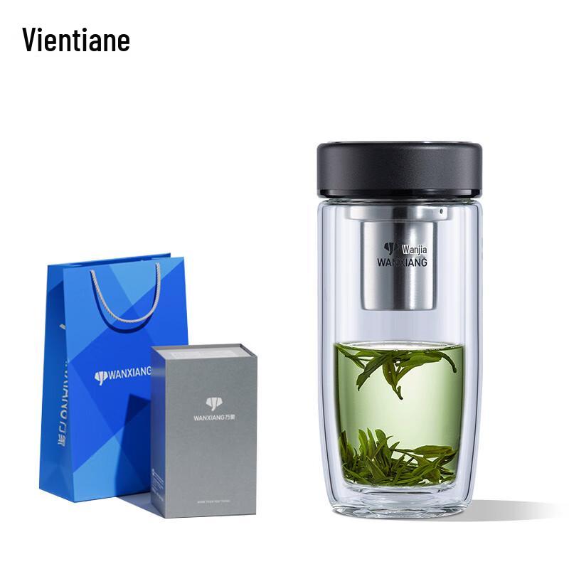 WNX Double-Layer Glass Tea Infuser Bottle