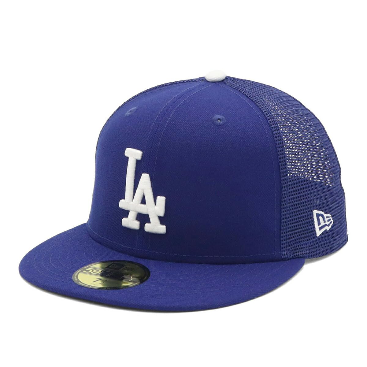 

New Era 59FIFTY MLB LA Dark Royal Mesh 7 5950TR Los Dod Droy Size 25J Cap, 1/2 inch, White,