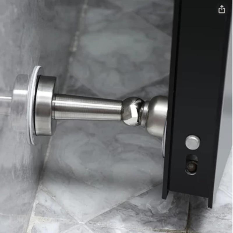 Stainless Steel Magnetic Door Stopper Drill & No Drill Installation Residue-free Adhesive Door Holder for Rental House