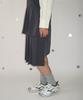 Ronron Heart Pocket Half Pleated Dress Gray