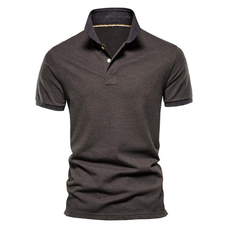 Solid Business Social 100% Cotton Polo Shirt For Men Casual Basic Polo Shirts Summer Quality Tops Men Short Sleeve Mens Polos