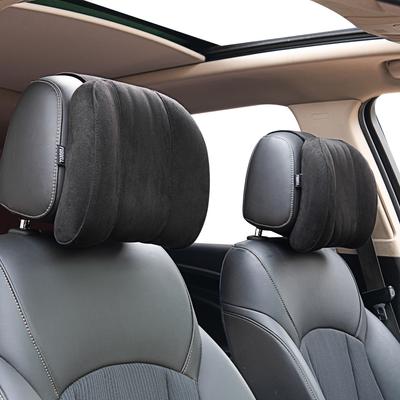 Forbell Car Headrest Neck Pillow Suede Fabric Car Neck Headrest Pillow Car Seat Pillow Rest Headrest Memory Foam
