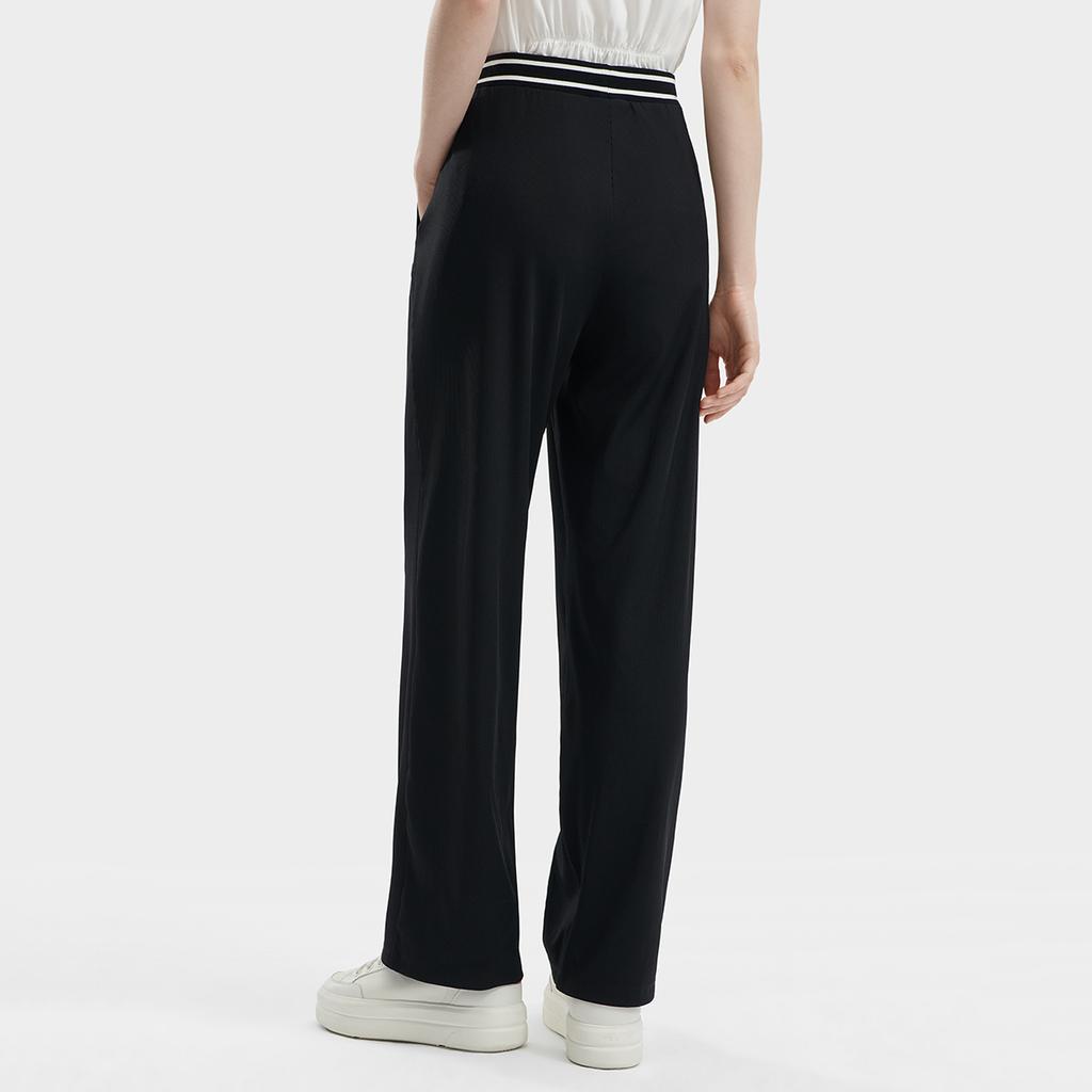 Fila Heritage Knitted Sports Pants Casual Fashion Long Pants Women Bottoms Black F11W428601FBK