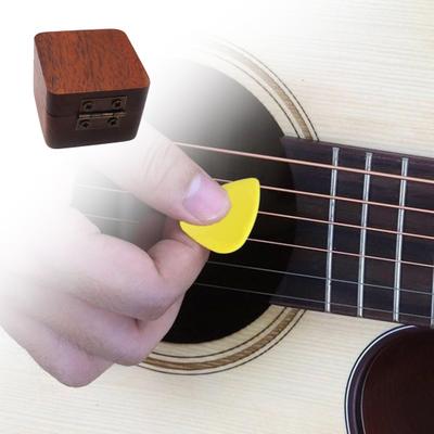 Gitar Penası Kutusu Yaratıcı Yeniden Kullanılabilir Ahşap Taşınabilir Gitar Pena Kılıfı Saklama Kutusu Gitar