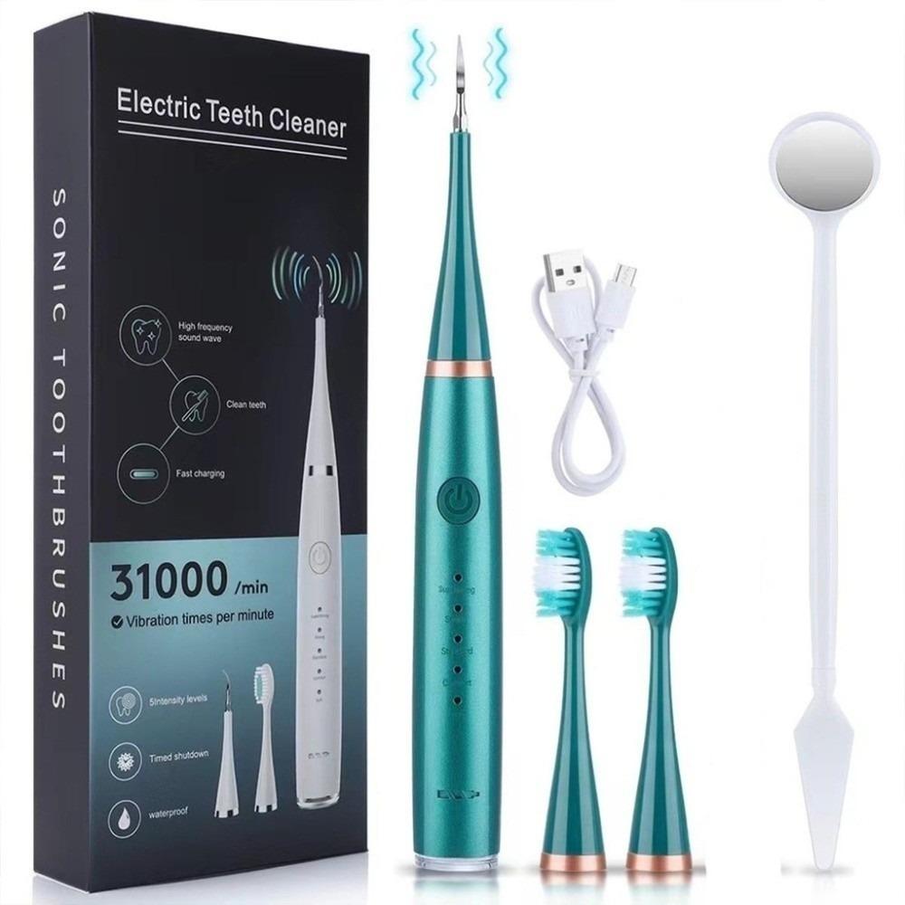 Ultrasonic Electric Tooth Scaler High Frequency Electric Teeth Cleaner Electric Toothbrush  Home зелёный