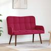 2 Seater Sofa In Wine Red 115 X 61 X 87 Cm Velvet (V)