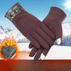 Warm Gloves for Men Outdoor Riding and Driving with Velvet Thickened Non Falling Velvet Touch Screen Cold Proof Autumn and Winter Gloves
