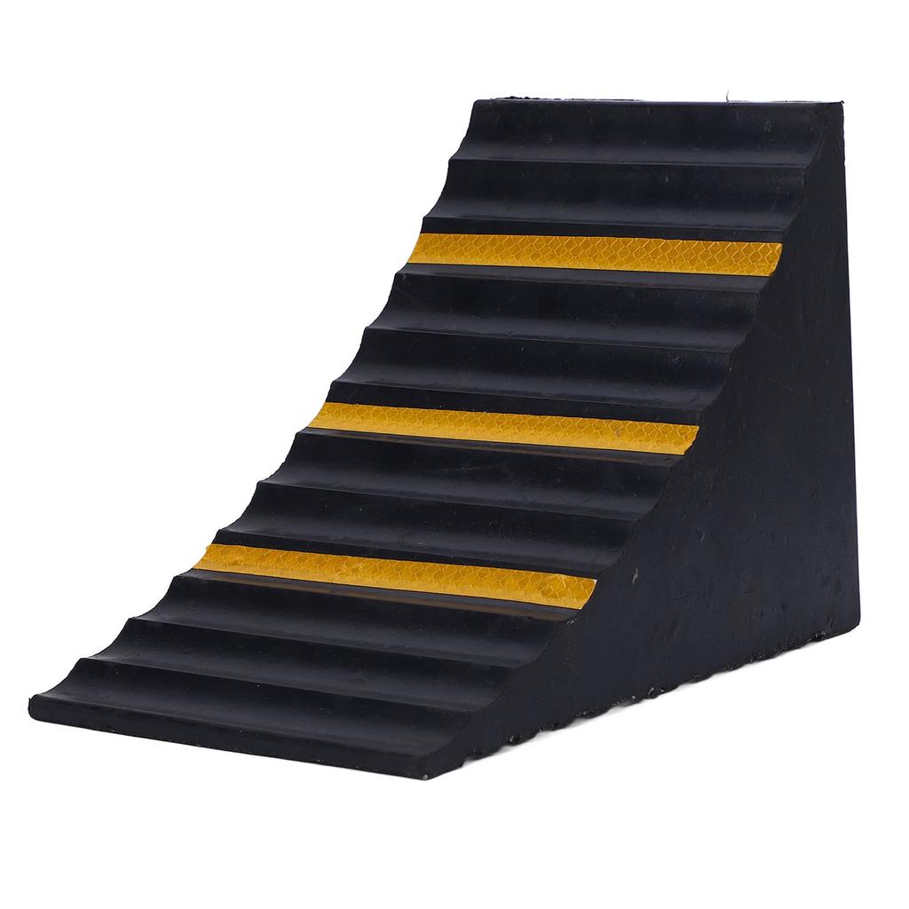 Hochbelastbarer Gummi-Unterlegkeil 9,8 x 6,3 x 7,5 Zoll Wetterfest Erhöhte Sicherheit Tragbarer Reifenblock