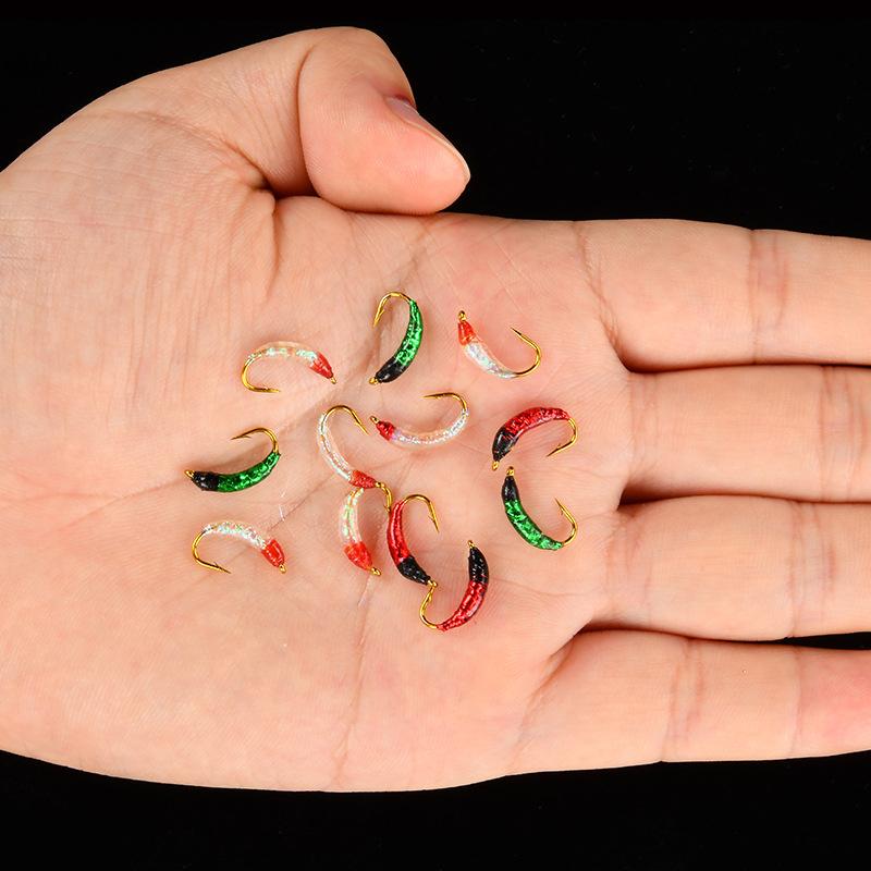 Fly Hook, Scale Hook, Flash Nymph Hook, Fly Fishing Luya Bait, Non-willow Root Imitation Insect Bait