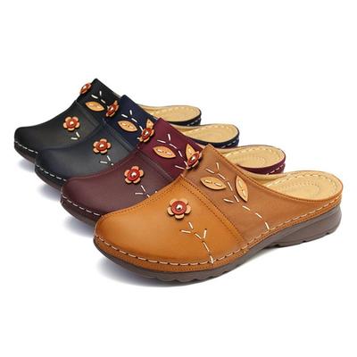 Fashion Simple Women Slippers Comfort Closed Toe Platform Sandals New Flower Daily Wedding Slippers Beach Outdoor Slides Women