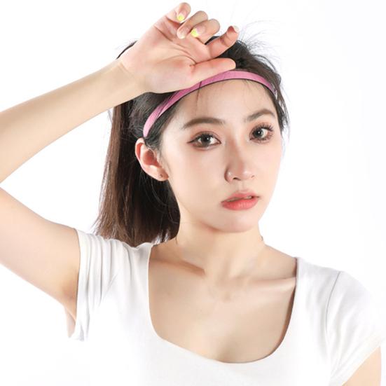 Elastic Sports Headband Silicone Non-Slip Breathable Sweatband Moisture-wicking Running Headband for Yoga Fitness