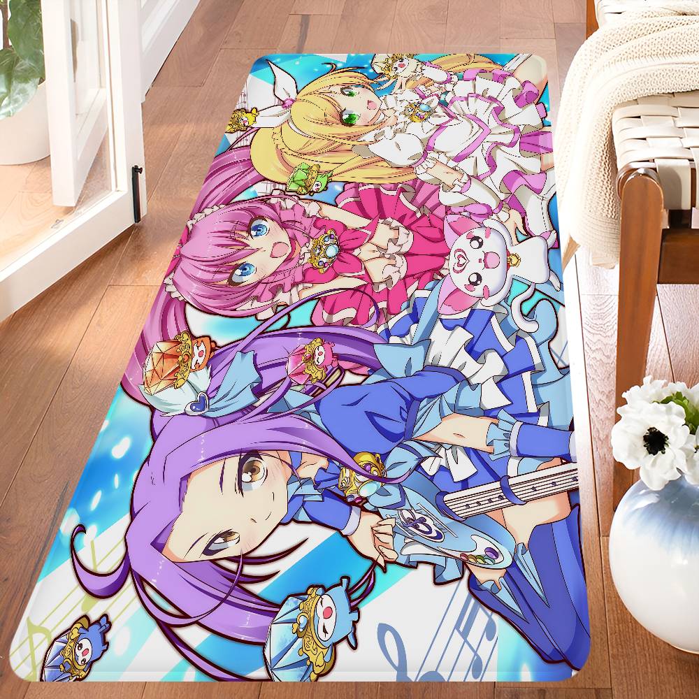 Smile Precure Anime Floor Mat Cheaper Anti-slip Modern Living Room Balcony Printed Bedside Mats