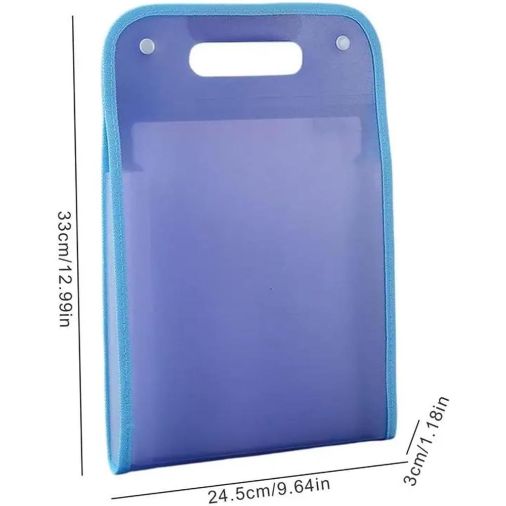 Clear Blue 13-Pocket Vertical Expandable Accordion File Organizer, Large Capacity Multi-Page Document Folder