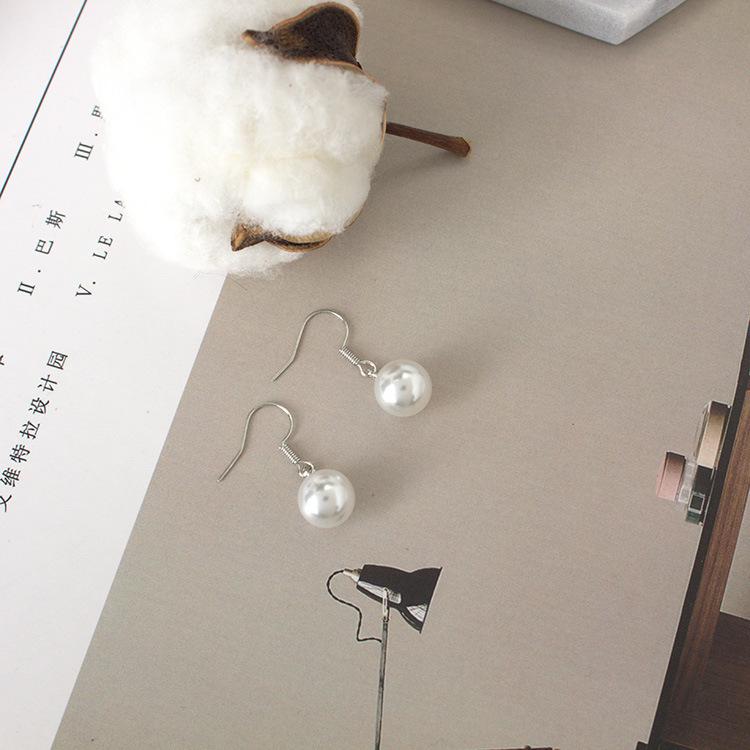E1071 Korean version hot-selling earrings, popular pearl earrings, small серебряный