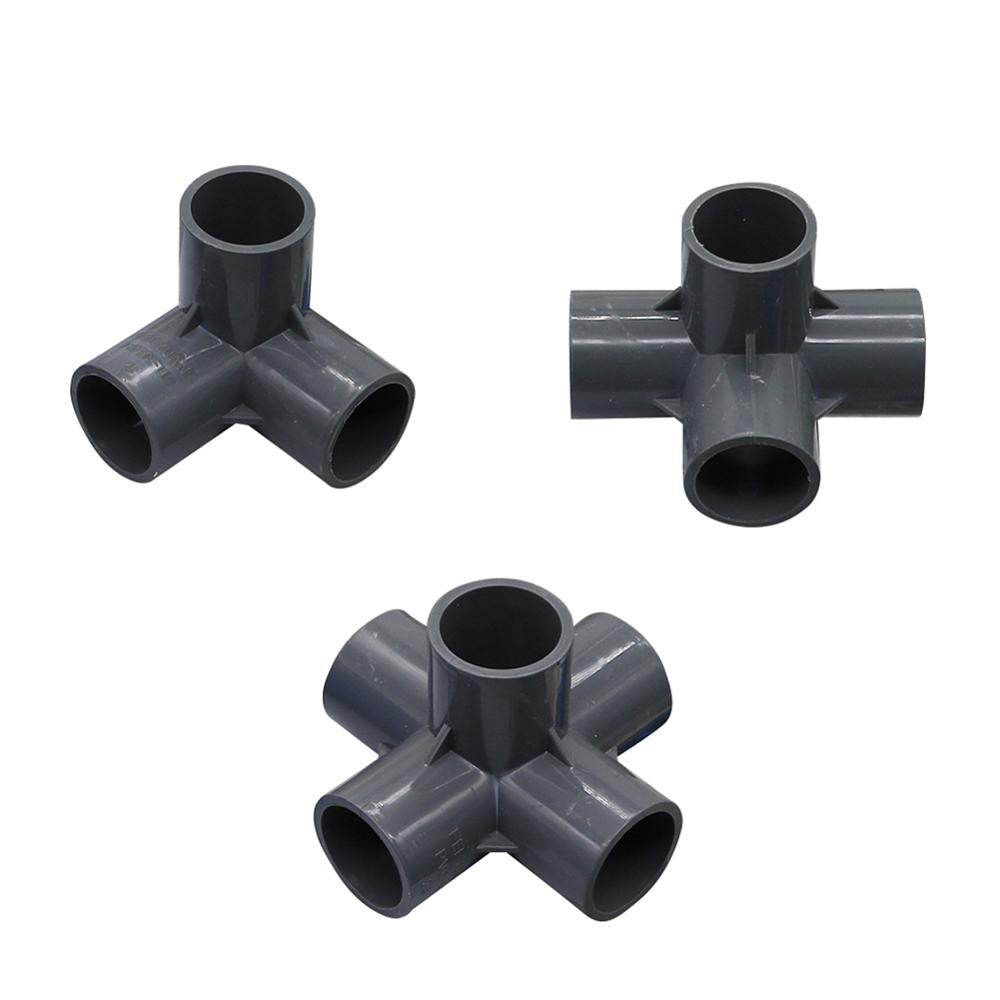 20mm 4-way 3-way 5-way Three-dimensional PVC Connector Garden Irrigation Water Connectors Aquarium Adapter Fittings