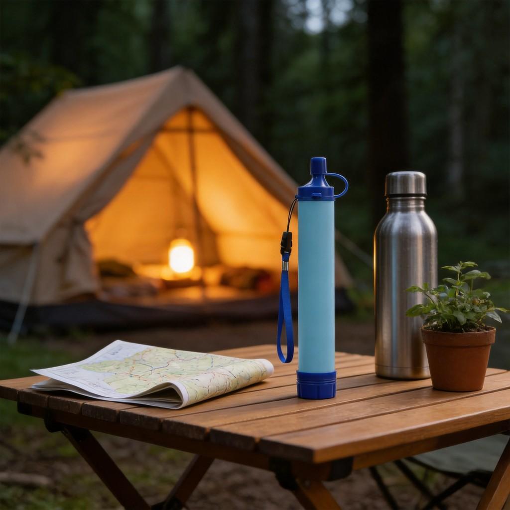 Portable Outdoor Water Filter With Technology For Emergency Survival And Camping Use