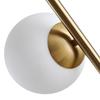 Living Room Floor Lamp with 2-Piece Glass Lampshade, Floor Lamp Standing Lamp with 2 E27 Sockets for Living Room Bedroom, Excl. Light Bulb