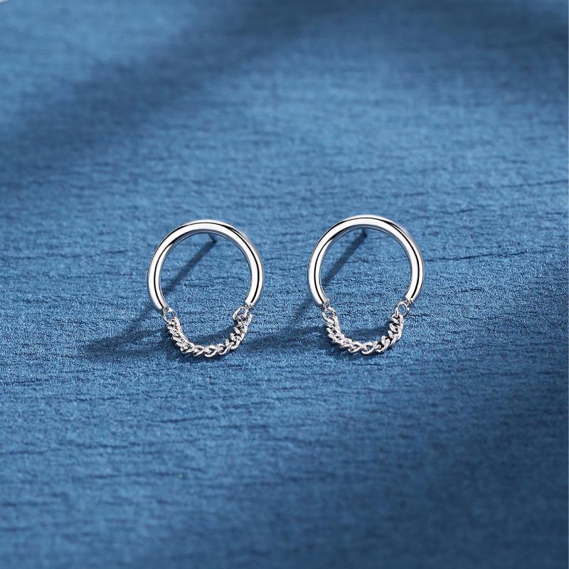 

Bao Yilong S925 Silver Water Drop Chain Earrings - Elegant, Versatile Fashion Gift for Women 925 Sterling Silver белого золота