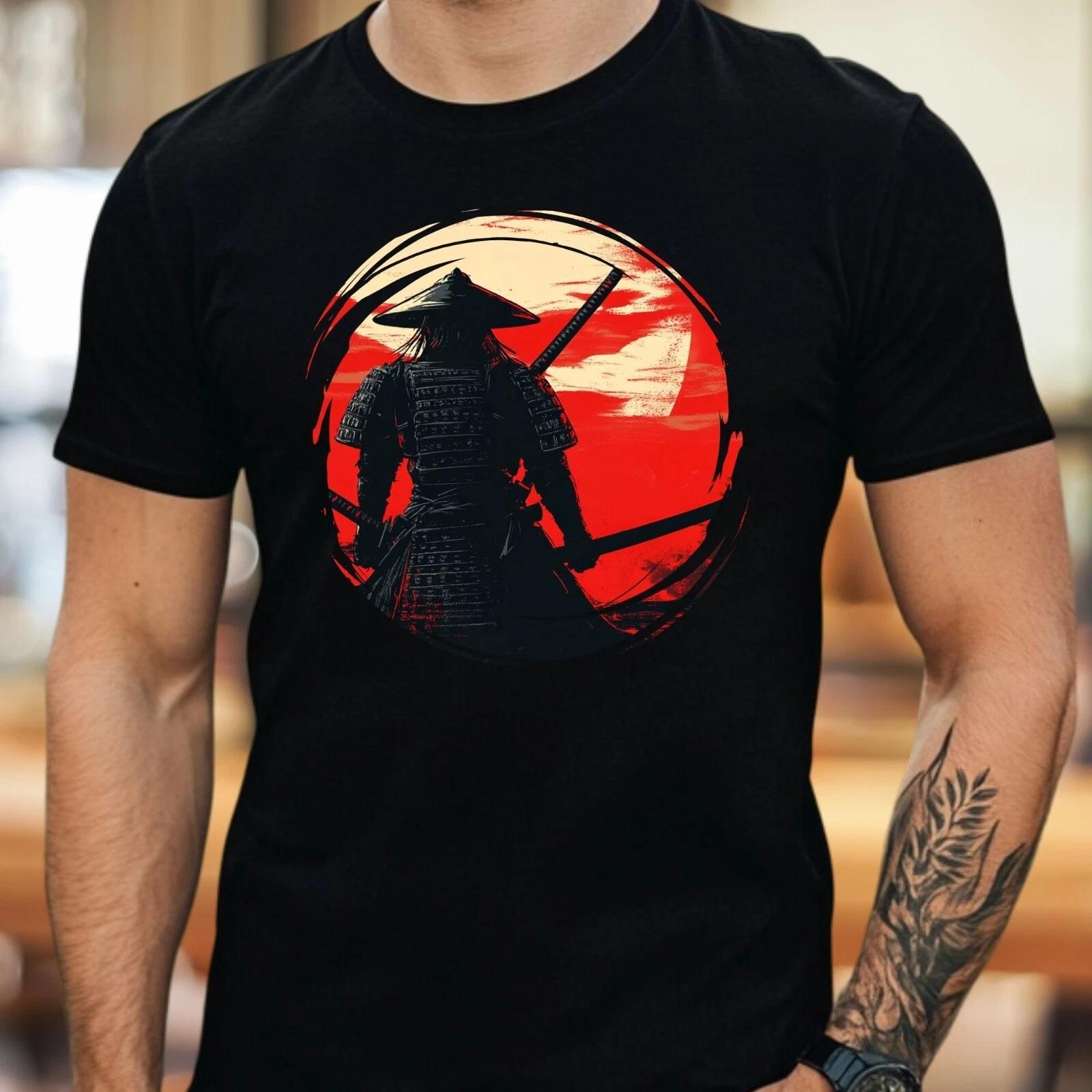 T-Shirt Herren Samurai Krieger Motiv Baumwolle Größe S bis 5XL XS
