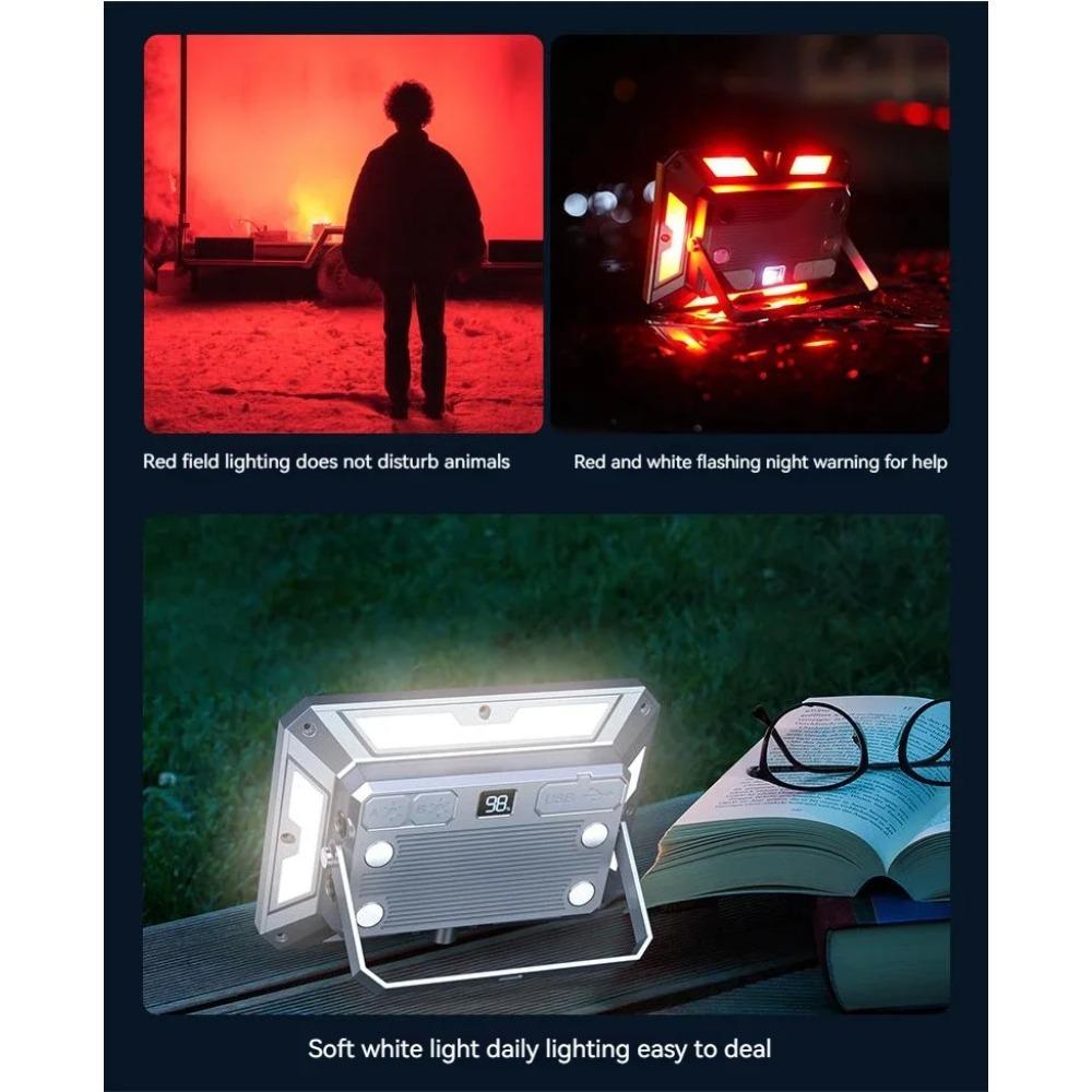 Tragbares LED Campingzeltlicht Wiederaufladbarer Suchscheinwerfer Hohe Leistung Outdoor Notbeleuchtung Wasserdicht Hängende Nachtlampe