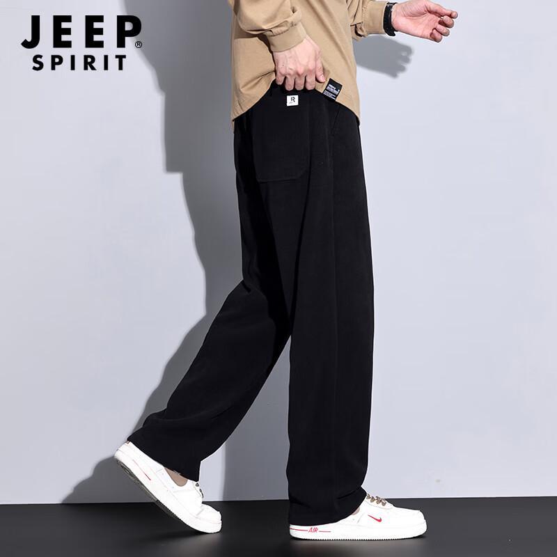 JEEP SPIRIT Men's Corduroy Straight-Leg Casual Pants