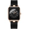 OLEVS Women's Quartz Watch White with Black Dial, Waterproof, Luminous Function, Silicone Band