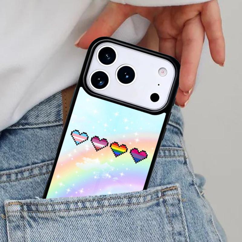 LGBT rainbow cloud Phone Case for iPhone 17ProMax 12 13 14 15 16e 17 Pro Max Plus Air Cover
