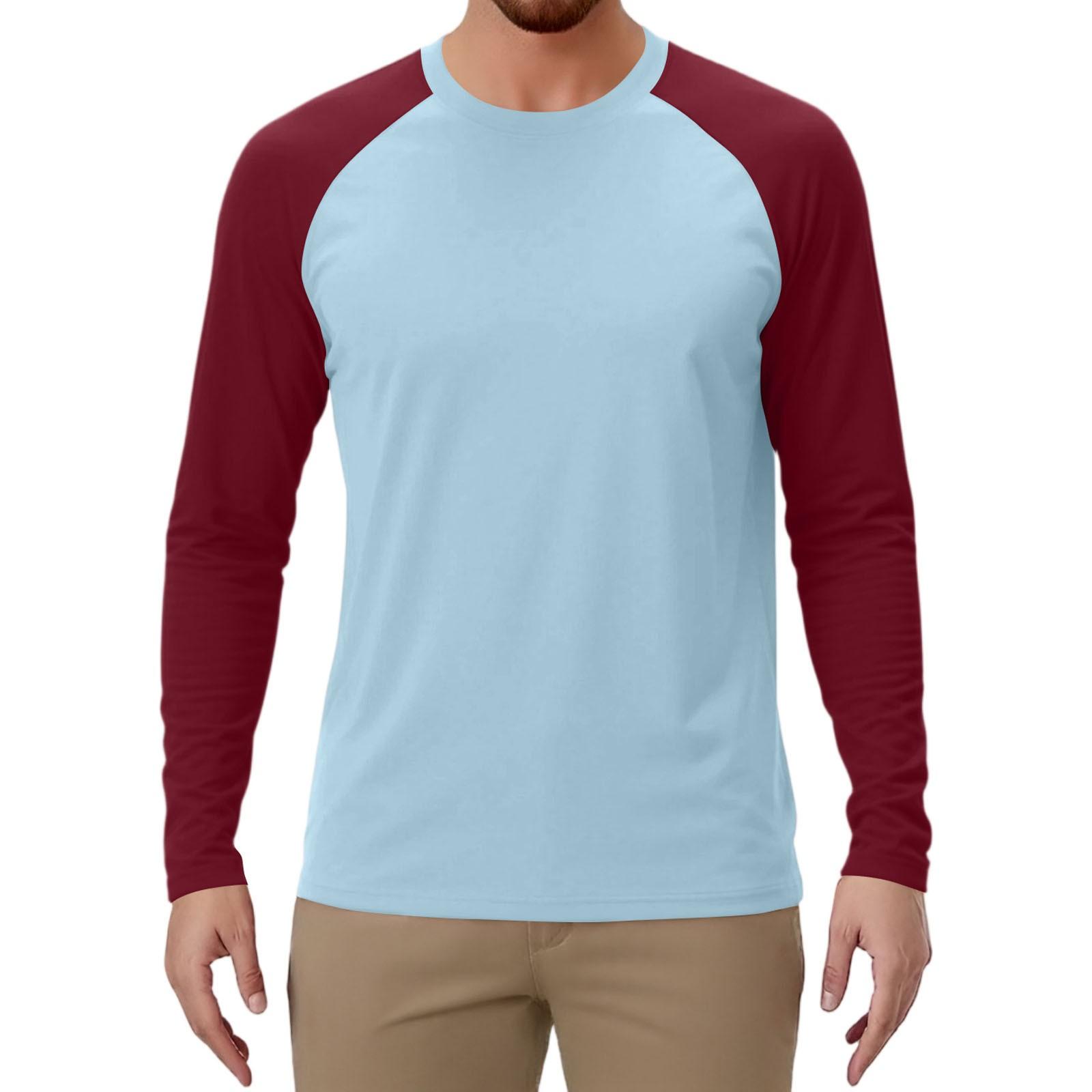 

Мужской спортивный топ с длинным рукавом реглан контрастного цвета XL