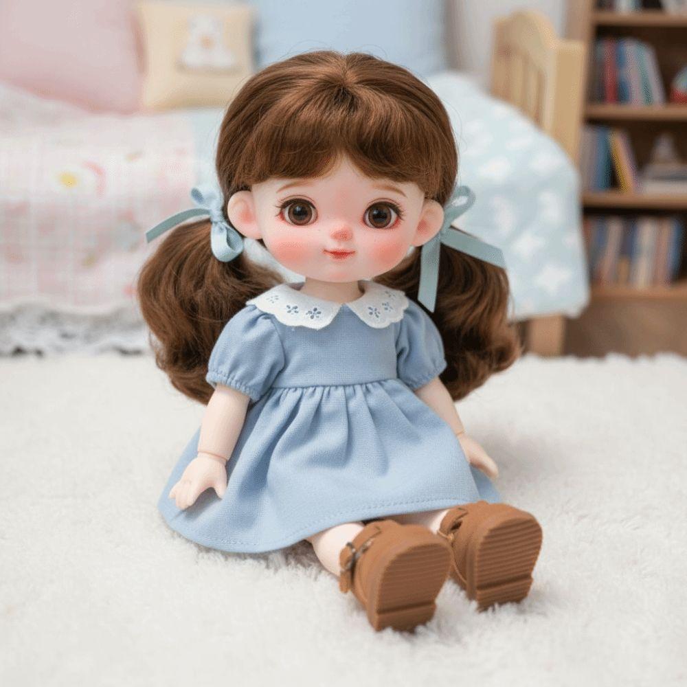 1pair Pretend Play Doll Leather Shoes Boots Black Brown Dolls Uniform Shoes Bjd Doll Shoe For Penny