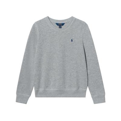 Felpa Polo Ralph Lauren AI24 Tinta Unita Ricamo Piccolo Pony Girocollo Pullover Manica Lunga Felpa Bambino Grigio 313844839-003