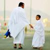 Muslimisches Hajj Ihram Handtuch Reinweißes Tuch Islamisches Pilger Strandtuch für Saudi-Arabische Gläubige