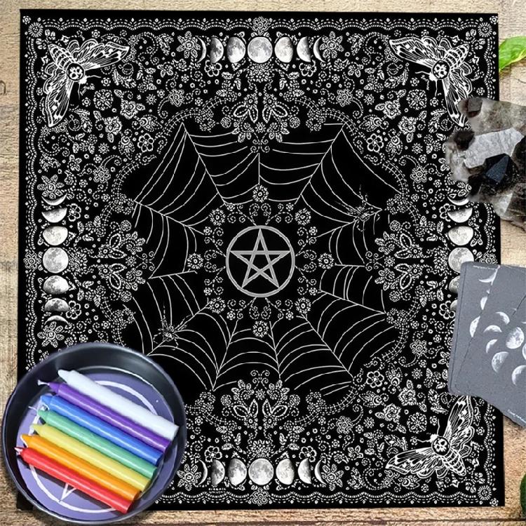 Moon Flower Star Astrology Tablecloth Tarots Divinations Tablecloth Altars Cloth Divinations Board Game Accessories