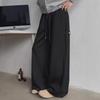 Men's Gray Heavyweight Wide-Leg Sweatpants: Spring/Autumn Casual Drape with American High-Street Vibe