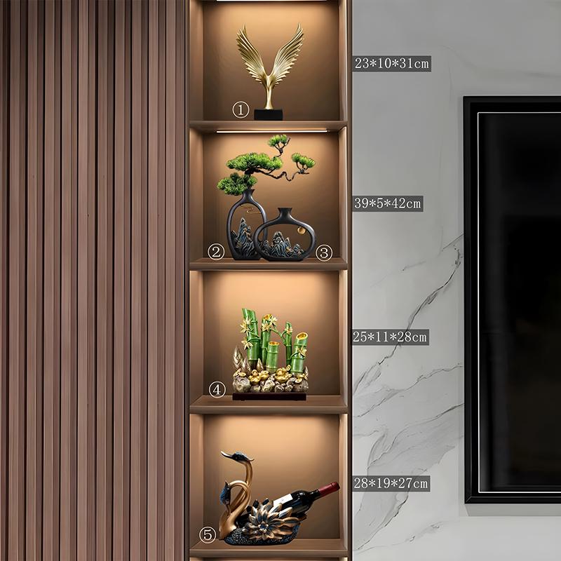 Swan Wine Rack: Elegant Light Luxury Cabinet & Ornament for Living Room or Entryway Gift