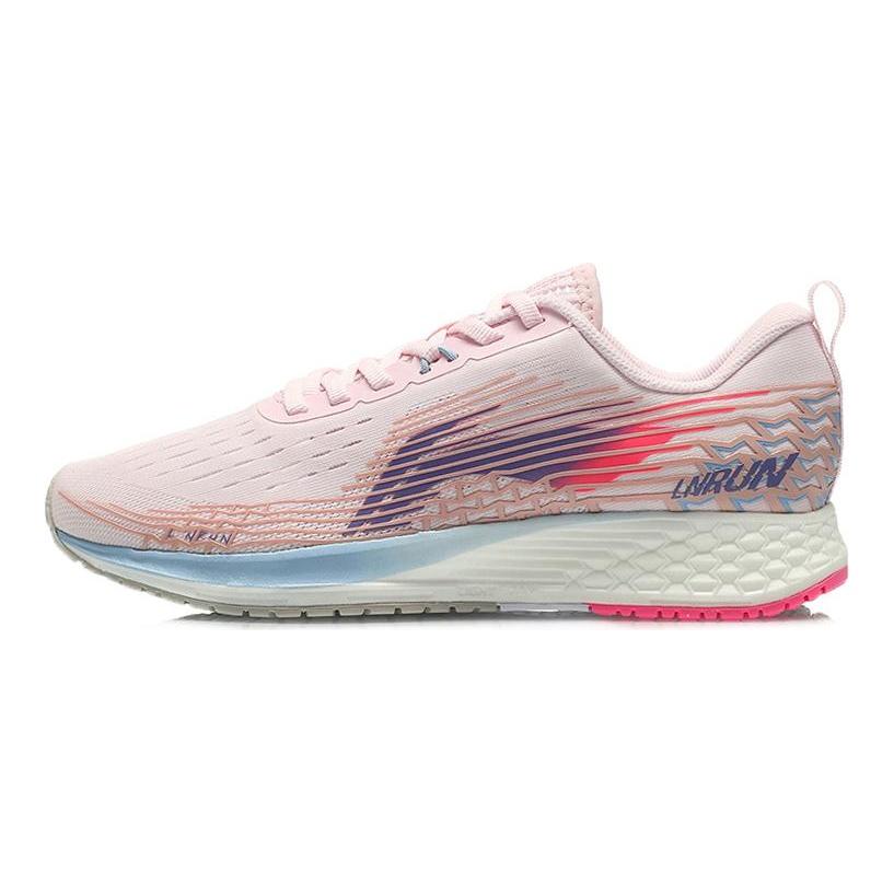 Li Ning Red Hare 4 V2 Slip Resistant Abrasion Resistant Low Top Running Shoes Women's Pink ARMQ012-8