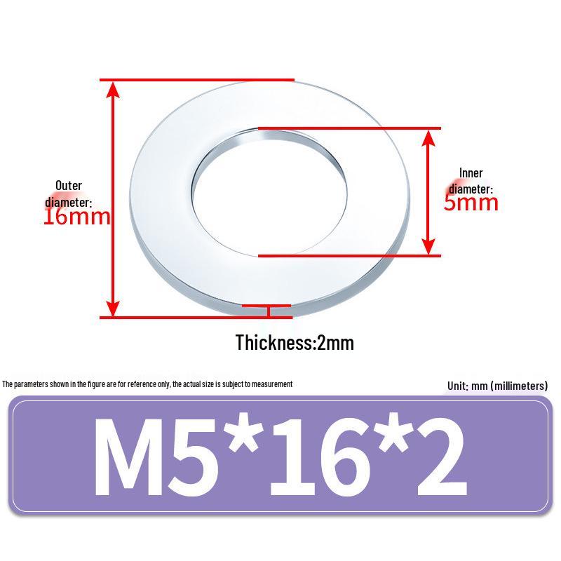 Extra Large Galvanized Metal Flat Washer (Sizes M1.6-M14)