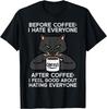 Before Drinking Coffee Dont Pay Attention To Anyone Black Cat Unisex Tshirt