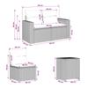 Sofa Set 5 Pcs. Beige and Cream White Poly Rattan and Steel