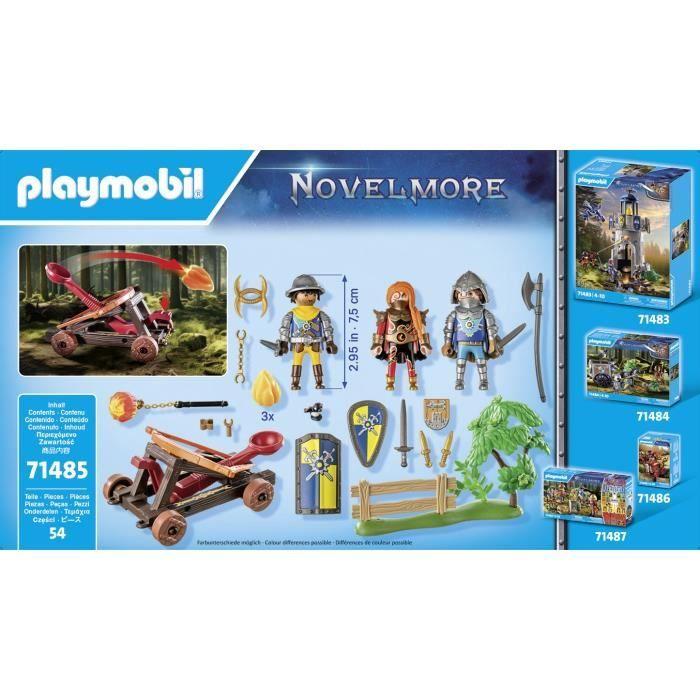 Playmobil 71485 chevaliers et catapulte, les chevaliers novelmore, 54 pièces, dès 4 ans
