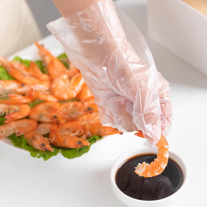 CHAHUA Disposable Food-Grade PE Gloves, 500 Count (5 Packs)