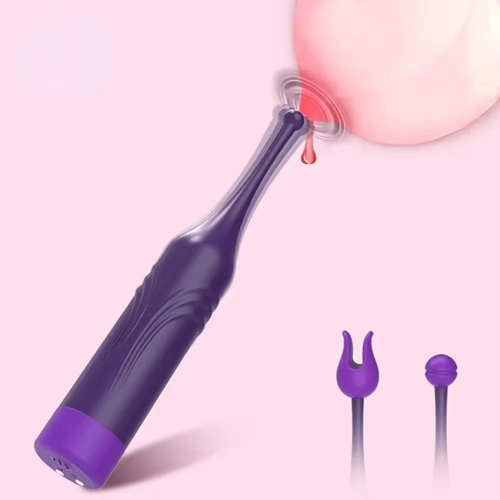 Vibrator Powerful Upgraded FairyKiss Female Orgasm Pen Clitoris and G-spot Stimulator Sex Toys Adult Products Vaginal Massage Stick Red Purple