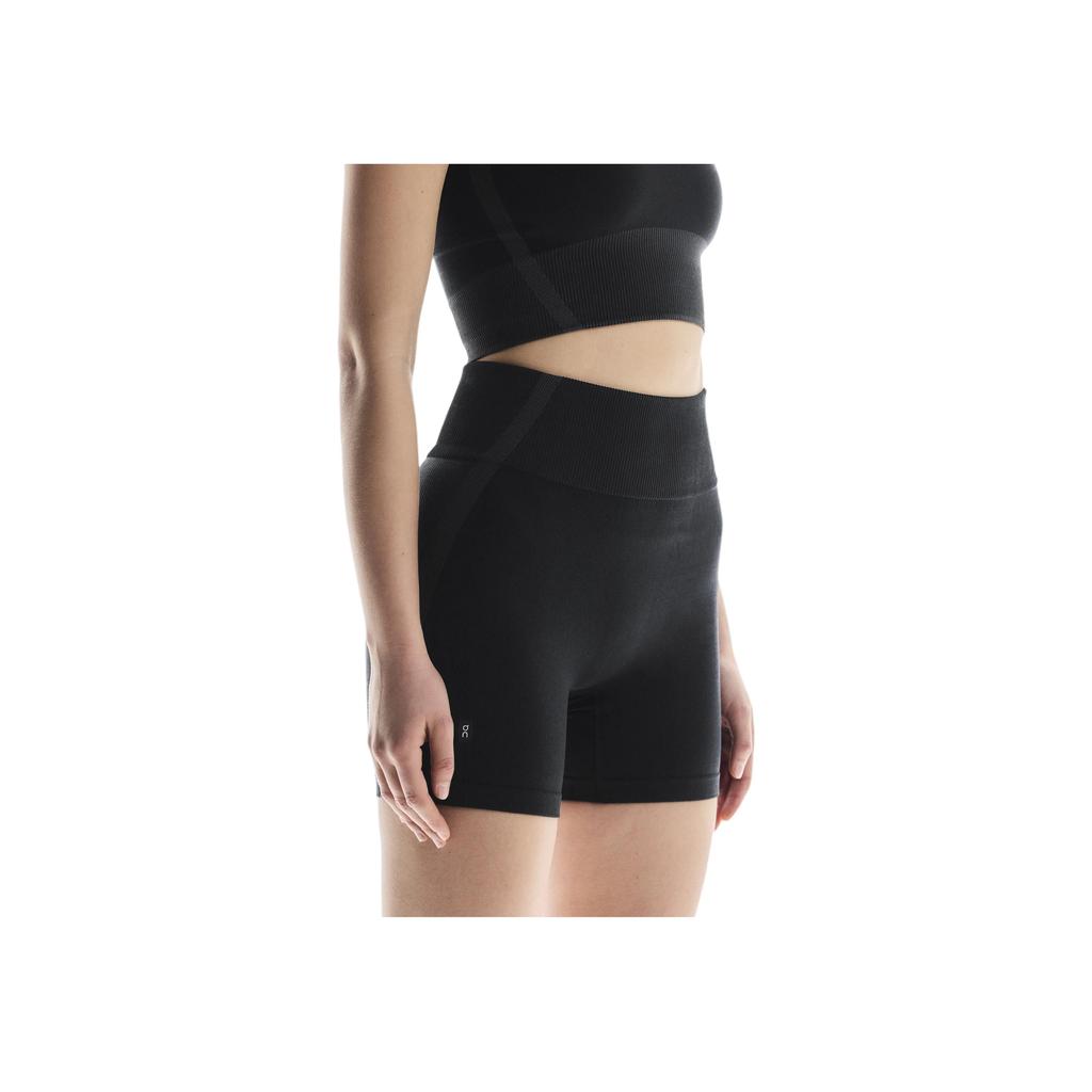 On Studio Knit Sports Knit Simple Three-Quarter Casual Shorts Women shorts Black Eclipse-Black 1WF10360106