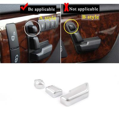 6PCS/Set Chrome Door Seat Adjust Button Switch Cover Trim For Benz E Class W212