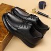 New Designer Lace-up Anti-slip Loafers for Men Solid Color Spring Autumn Leather Shoes Male Fashion Casual Dad Shoes Man