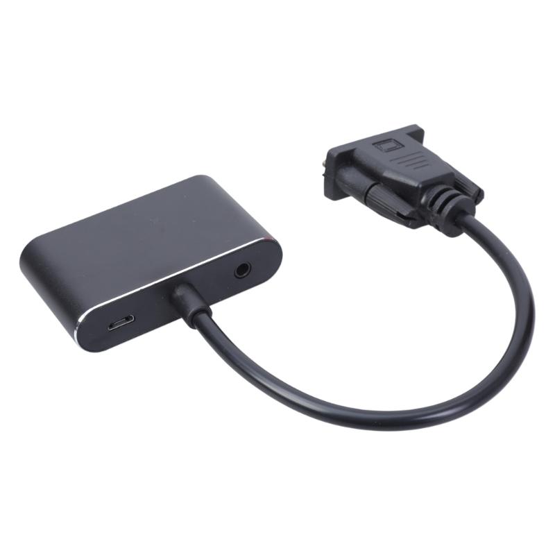 Tragbarer VGA-Buchse auf VGA-Stecker Adapter Unterstützt 1080P Video und Ton Synchronisation für Computer Desktops