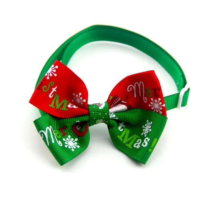 Christmas Handmake Dog Bow Ties Puppy Bowties Pet Cat Dog Bow Tie Collar for Dogs Grooming Dog Christmas Accessories