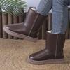2025 Winter High-Top Snow Boots: Thick-Soled, Cotton-Lined, Fashionable Mid-Calf Design